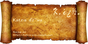 Katra Éva névjegykártya